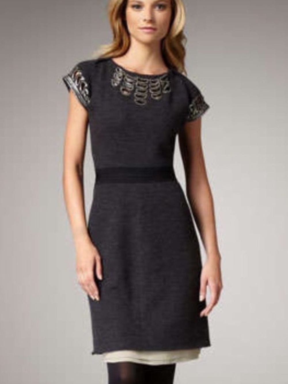 NWT Tory Burch 'Minnie' Embellished Wool Dress